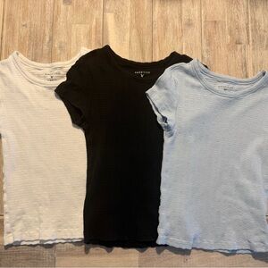AE Lot of 3 Waffle Knit Tees XS